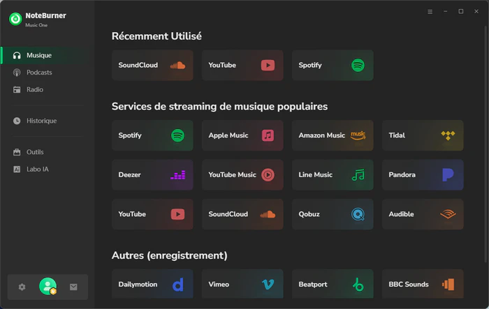 Lancez NoteBurner SoundCloud MP3 Convertisseur