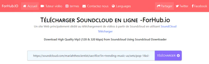 Télécharger Soundcloud en ligne - ForHub.io