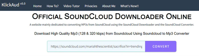SoundCloud Downloader Online : KlickAud