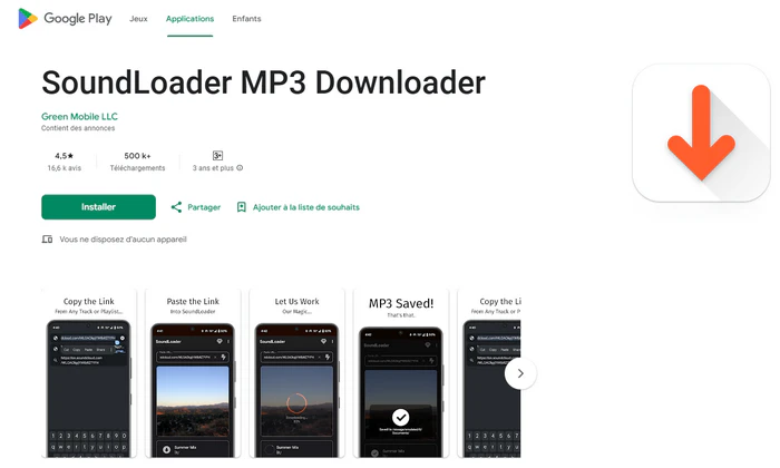 SoundLoader MP3 Downloader pour Android