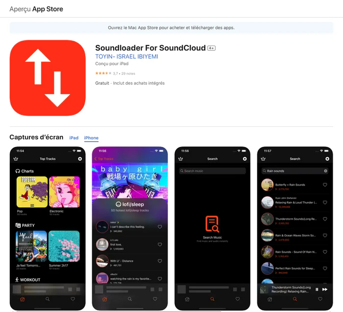 Soundloader For SoundCloud pour iOS