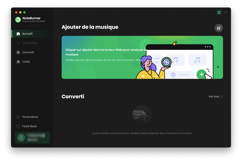 Interface d'Apple Music Converter pour Mac