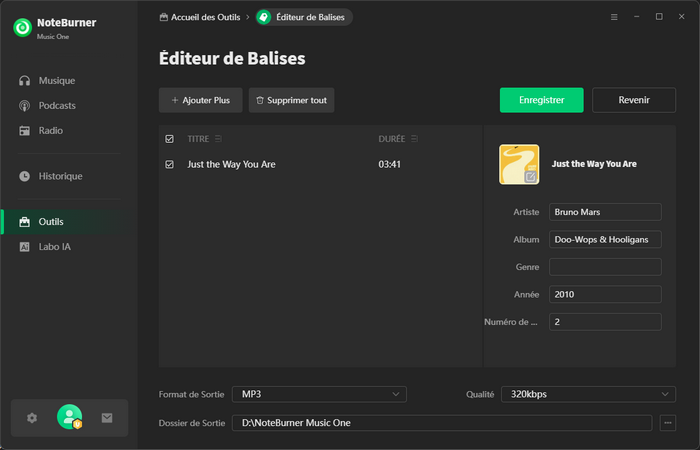 Éditeur de balises