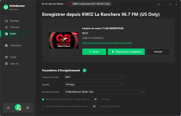 Enregistrer la radio en MP3