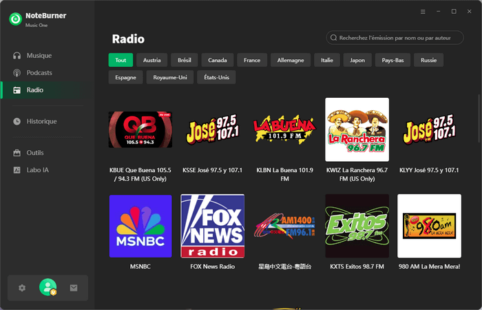 Enregistrer gratuitement des radios