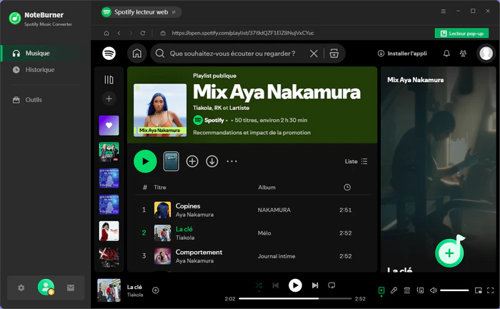 Sélectionnez la plateforme de téléchargement Spotify