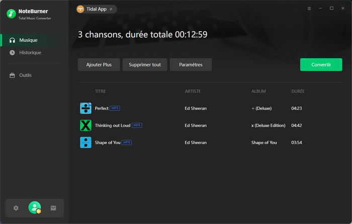 Commencer à télécharger la musique Tidal