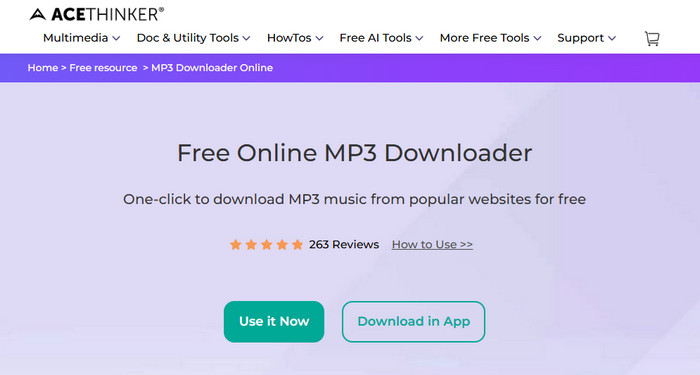 Acethinker Free Online MP3 Downloader