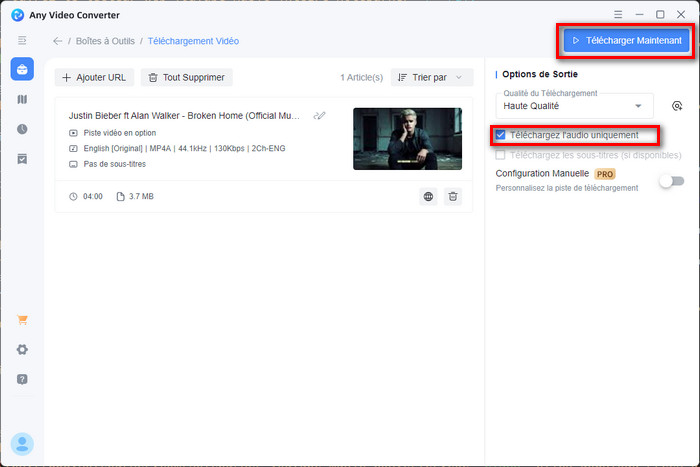 Télécharger l'audio YouTube