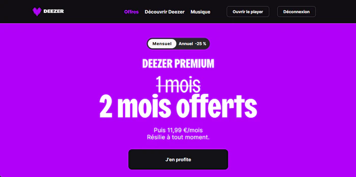 Télécharger de la musique via Deezer Premium