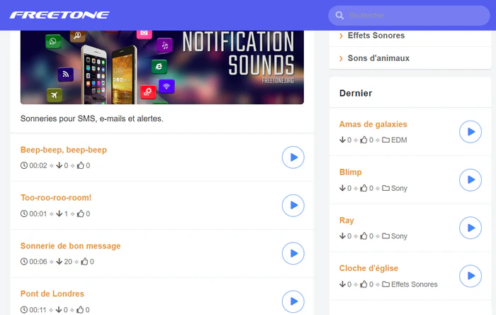 Télécharger des sonneries MP3 sur FreeTone