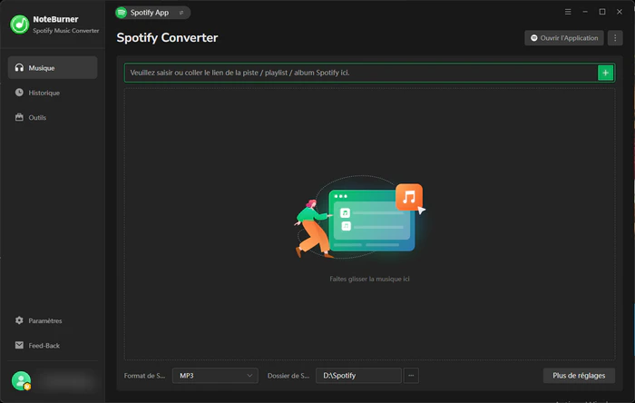 Choisir le mode de conversion Spotify dans NoteBurner pour lecteur MP3
