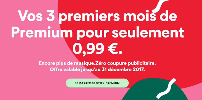 Abonner Spotify Premium à 0,99 € pour 3 mois