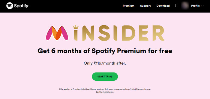 Avoir Spotify Premium gratuit en Inde