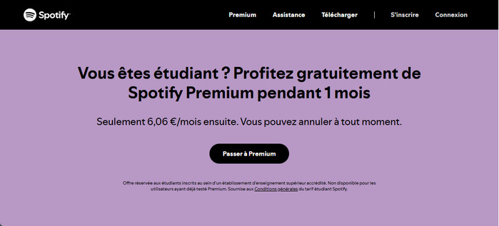 Spotify Premium Étudiants