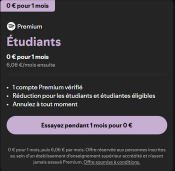 Spotify Premium Étudiants