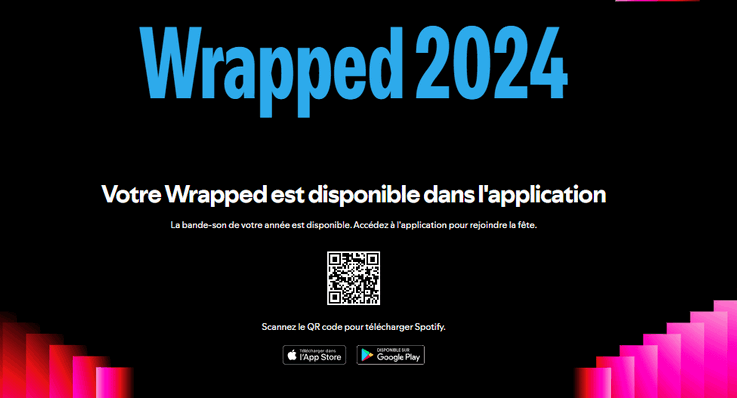 Spotify Wrapped 2024 ne s'affiche pas