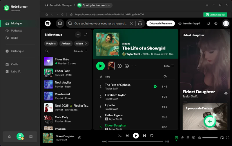Écouter le nouvel album de Taylor Swift sur NoteBurner