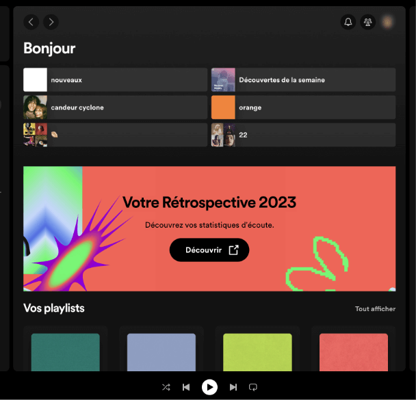 Voir Spotify Wrapped via le bureau et le lecteur web