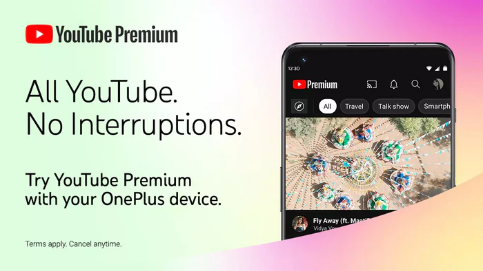 Obtenir YouTube Premium gratuitement avec OnePlus