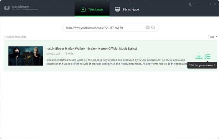 Lancez NoteBruner YouTube video downloader