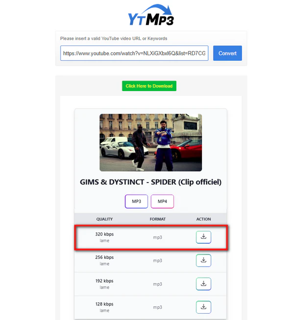 YTMP3 YouTube to MP3 320 kbps Converter