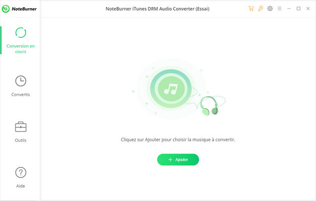 L'interface d'iTunes DRM Audio Converter pour Windows